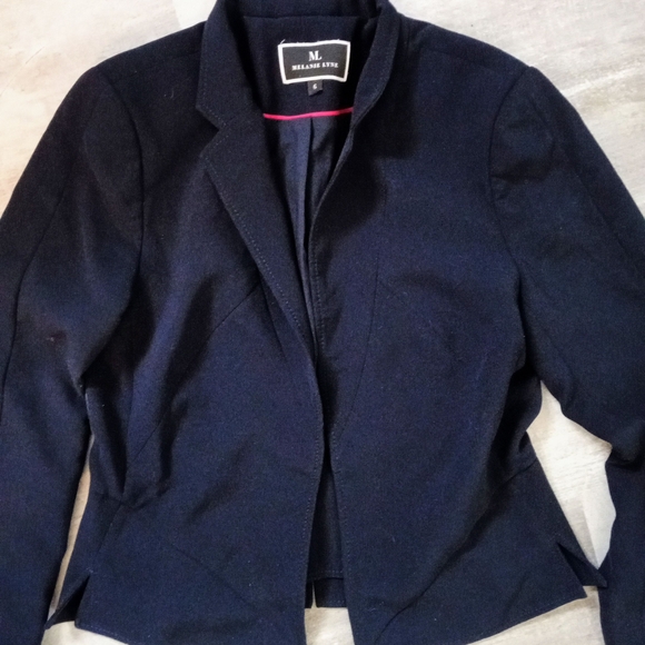 Melanie Lyne Jackets & Blazers - Melanie Lyne Navy Women's Suit Jacket